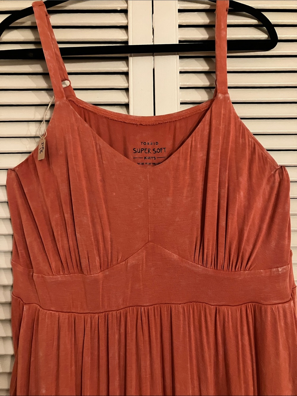 torrid Size 2 Light Rust-Orange Sleeveless Midi Dress with Ruffle Tier - Picture 2 of 9
